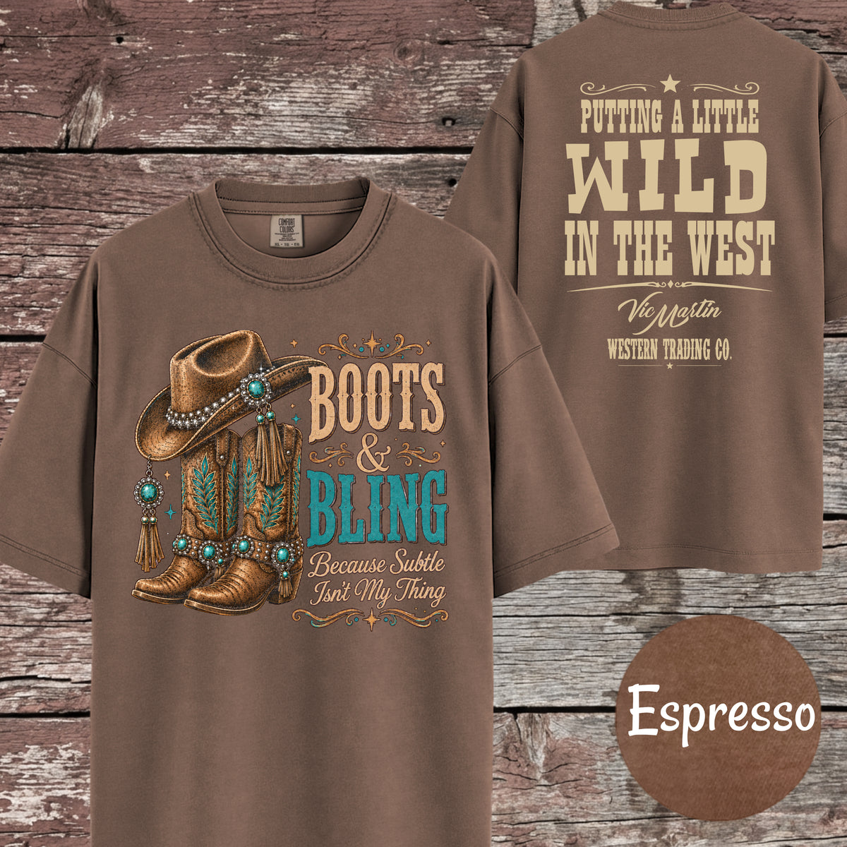 Boots & Bling Because Subtle Isn't My Thing T-Shirt