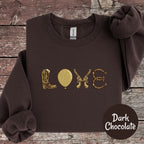 EMBROIDERED Mounted Shooting LOVE Crewneck Sweatshirt