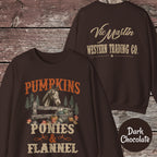 Pumpkins, Ponies & Flannel Crewneck Sweatshirt