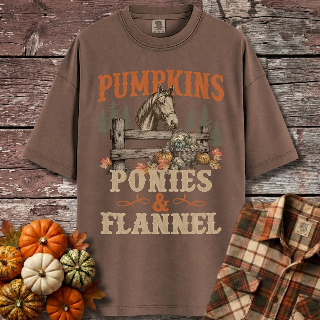 Pumpkins, Ponies & Flannel T-Shirt
