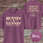 Runnin & Gunnin, No Misses No Mercy Mounted Shooting T-Shirt