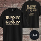 Runnin & Gunnin, No Misses No Mercy Mounted Shooting T-Shirt