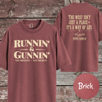 Runnin & Gunnin, No Misses No Mercy Mounted Shooting T-Shirt