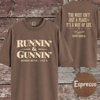 Runnin & Gunnin Shirt, Horse Runs I Gun Mounted Shooting T-Shirt
