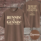 Runnin & Gunnin, No Misses No Mercy Mounted Shooting T-Shirt