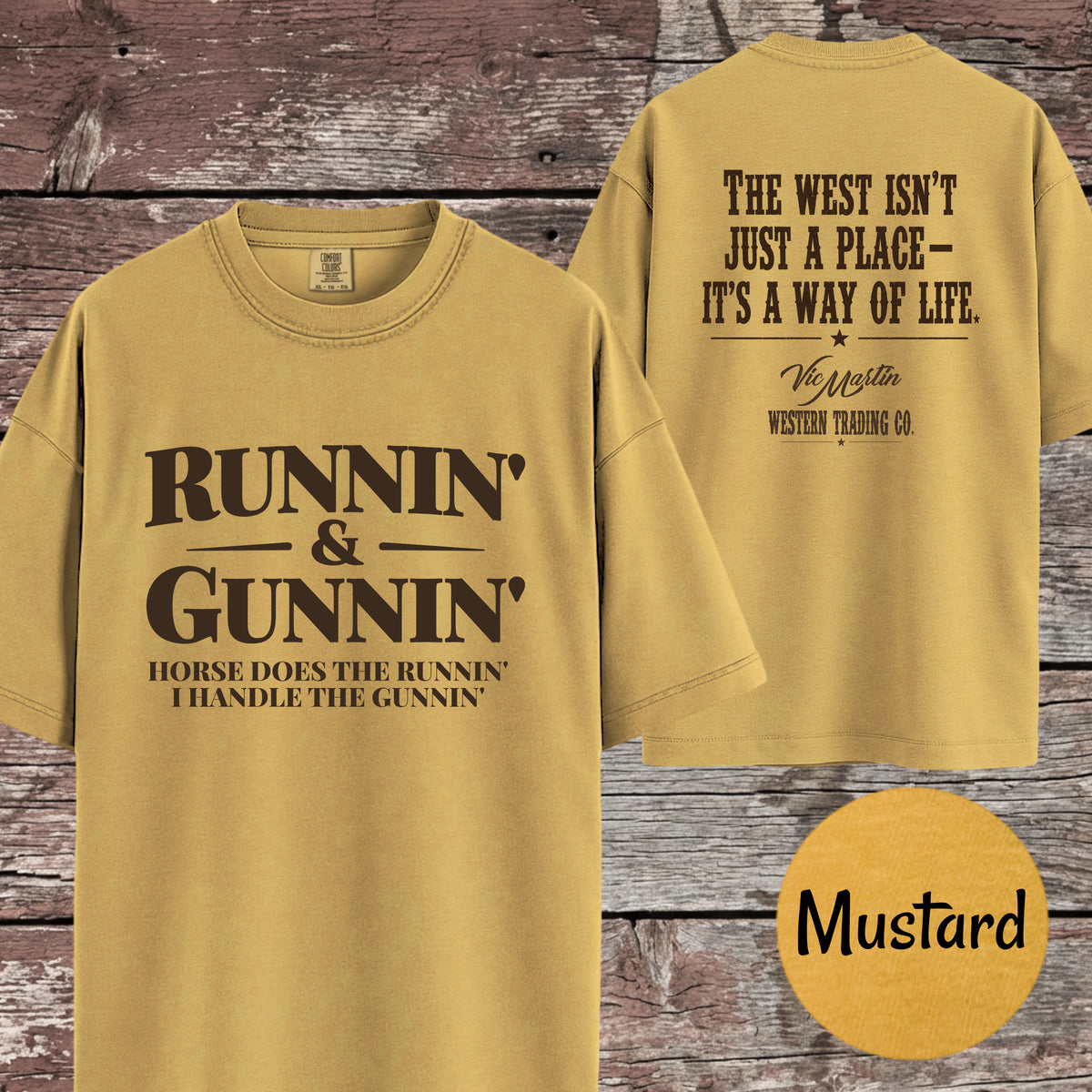 Runnin & Gunnin, Horse Does the Runnin I Handle the Gunnin Mounted Shooting T-Shirt