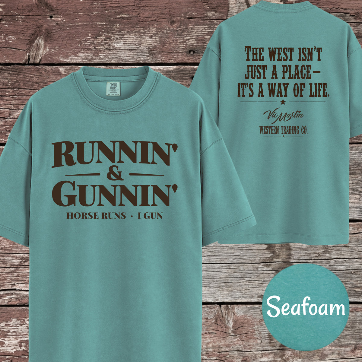 Runnin & Gunnin Shirt, Horse Runs I Gun Mounted Shooting T-Shirt