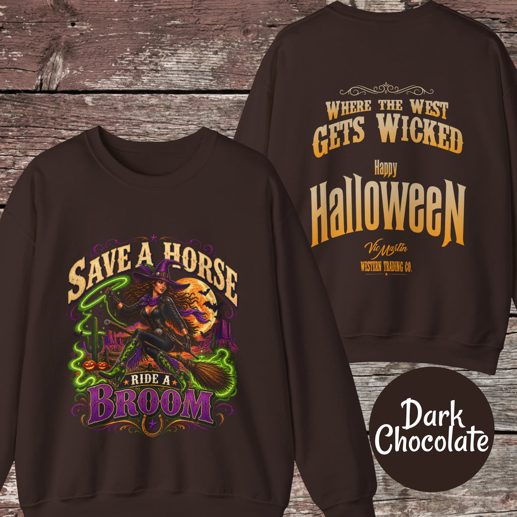 Save a Horse, Ride a Broom Crewneck Sweatshirt