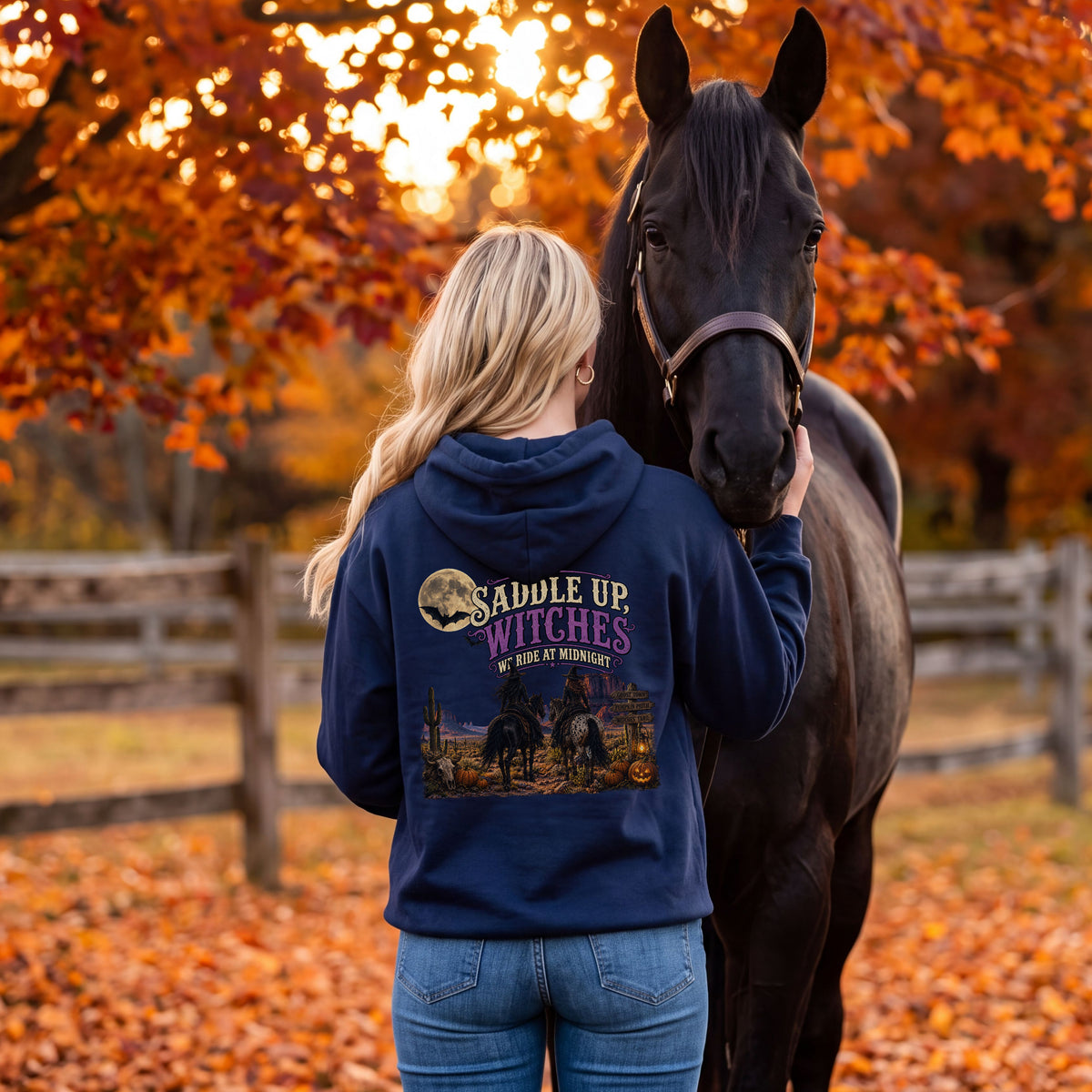 Saddle Up, Witches — We Ride at Midnight Hoodie