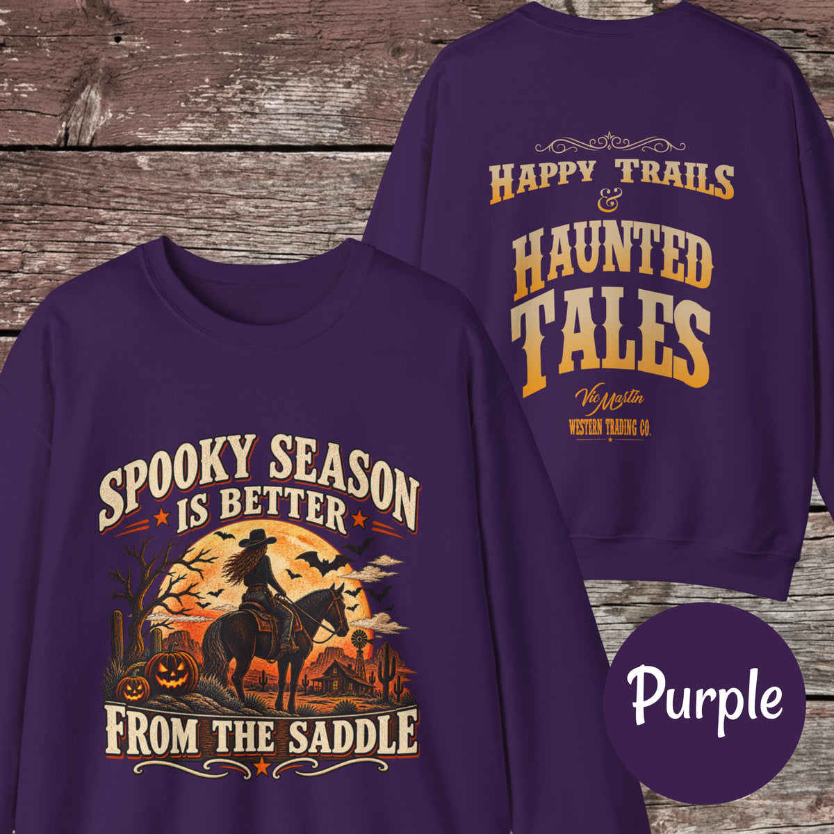 Spooky Season Is Better from the Saddle Crewneck Sweatshirt