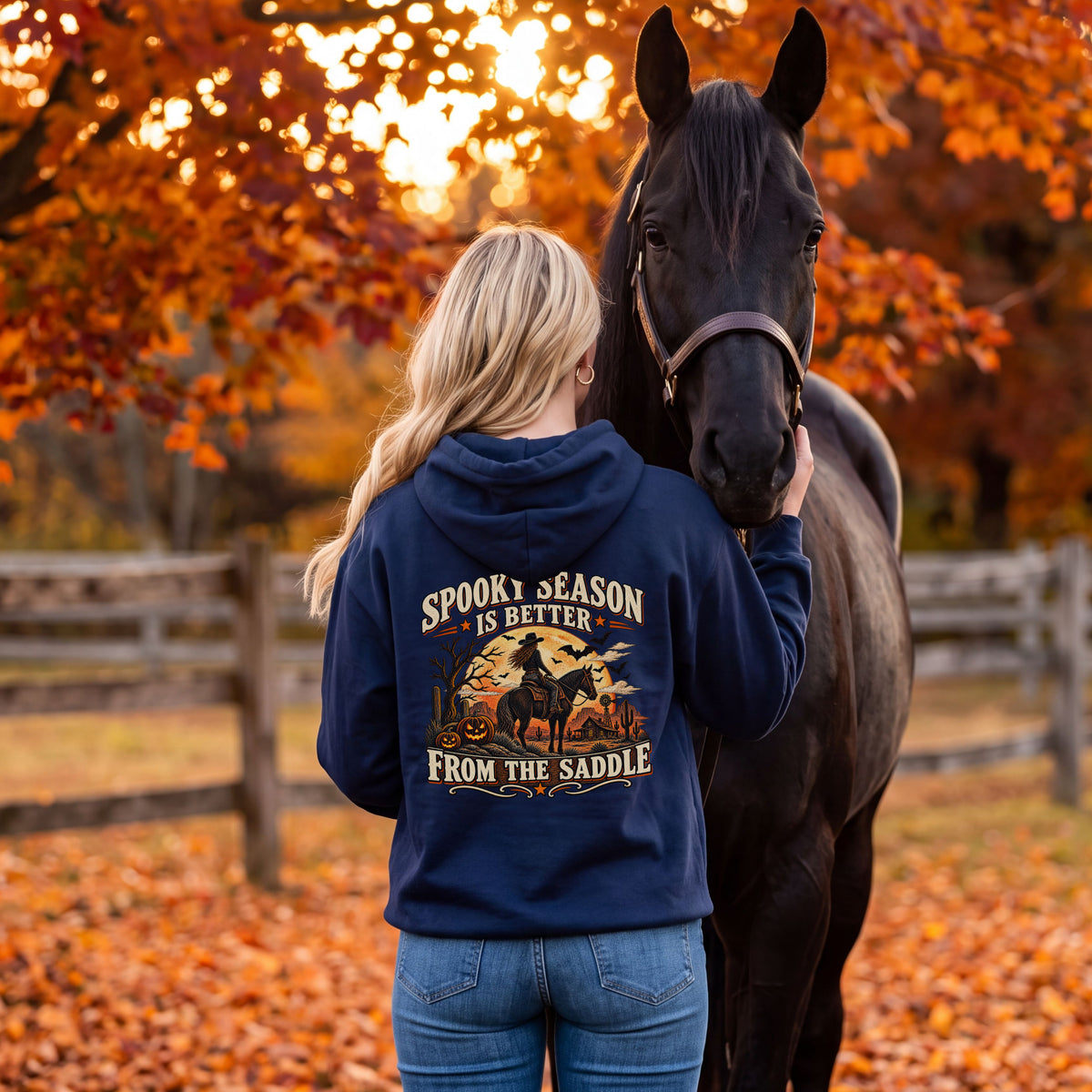 Spooky Season Is Better from the Saddle Hoodie
